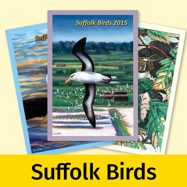 Three covers from recent issues of Suffolk Birds