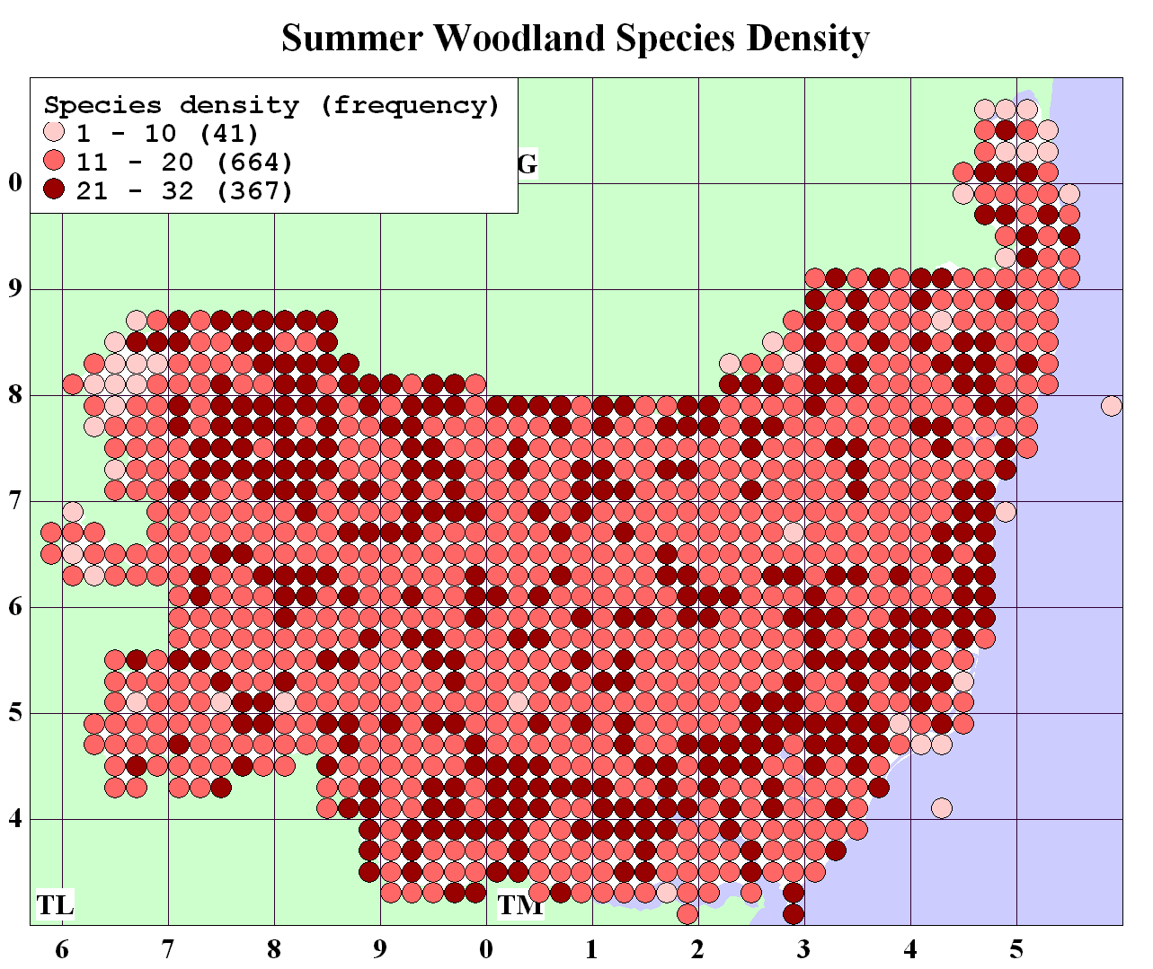 Summer Woodland Density Map