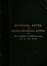 Botanical notes at Barton and Mildenhall Suffolk cover